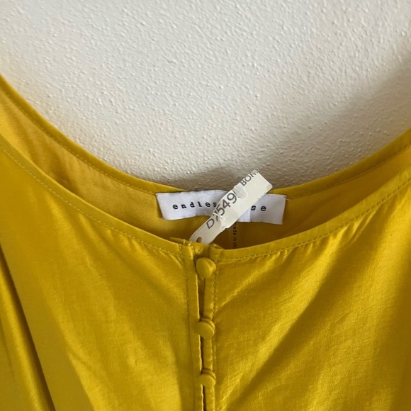 Endless Rose Tiered Yellow Dress, size medium - Picture 4 of 6